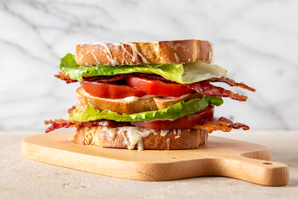 Bacon, Gruyère, Lettuce and Tomato Sandwich - Emmi USA