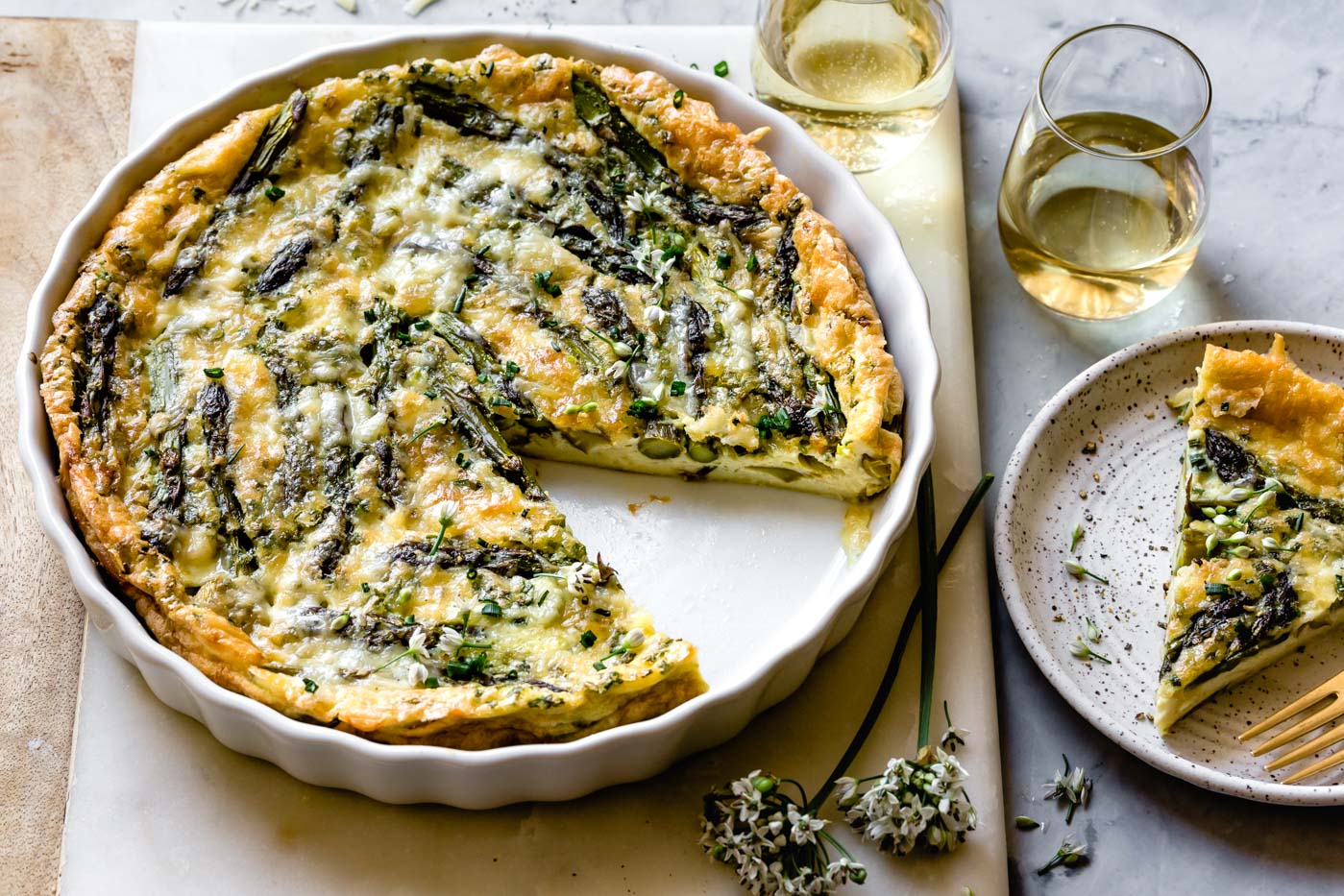 Asparagus Crustless Quiche - Emmi USA